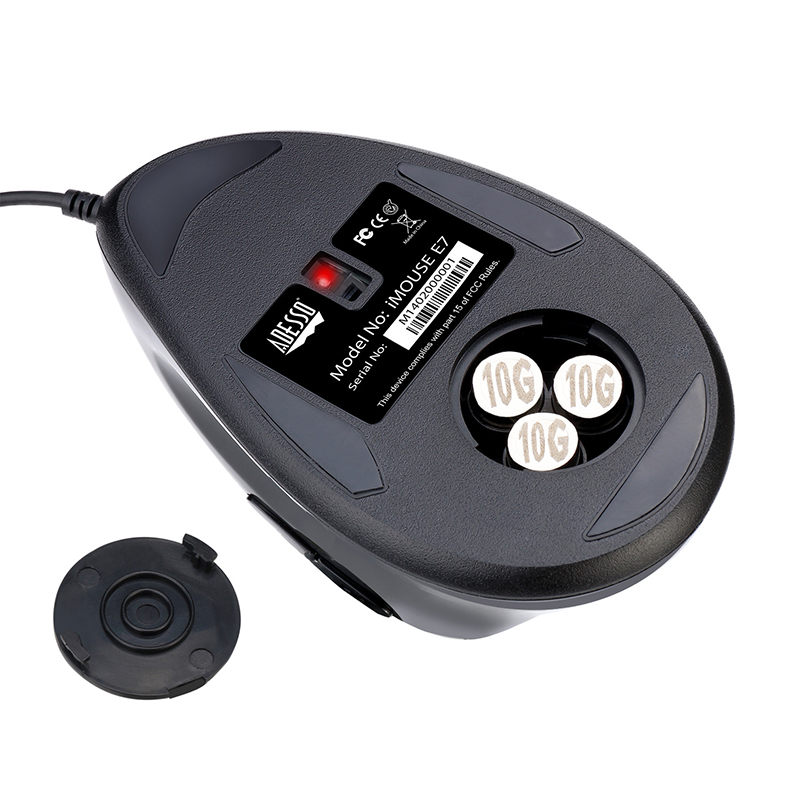 Adesso IMOUSE E7 Mouse - USB - Optical - 6 Button(s) - Black - Left-handed